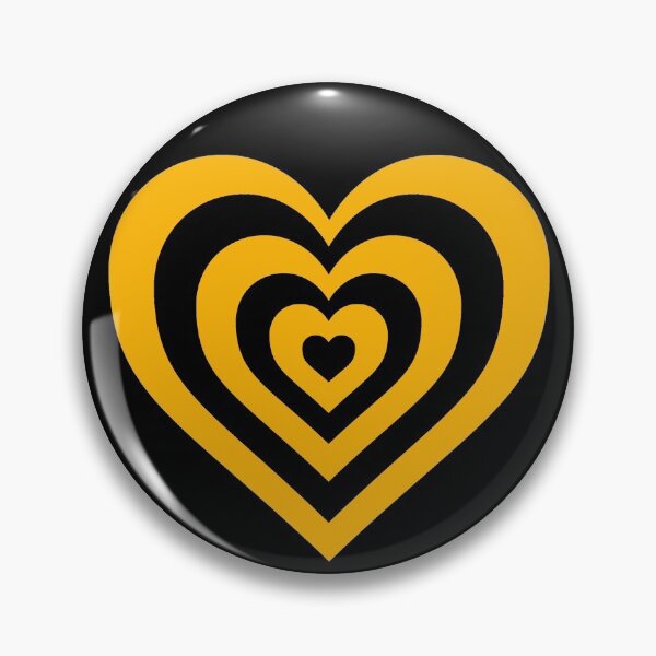 Item preview, Black and Gold - Powerpuff Girls Retro Heart designed and sold by Liyanna Baloca.