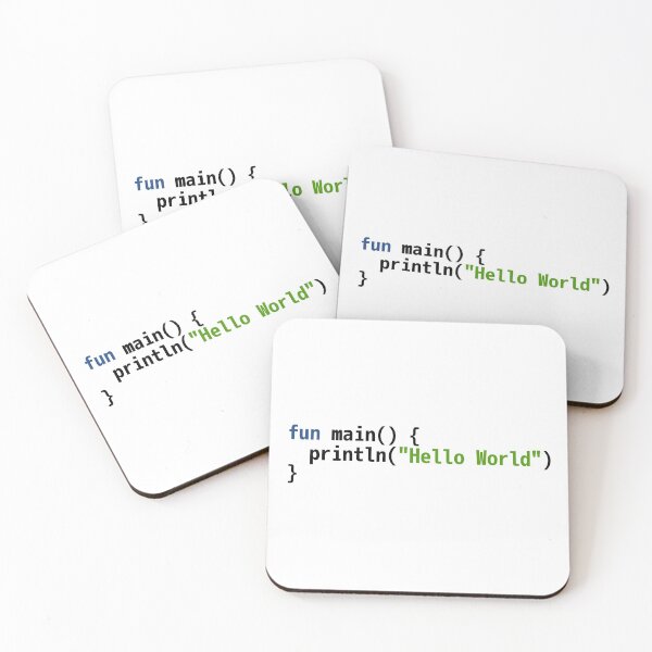 Item preview, Hello World Kotlin Code - Light Syntax Scheme Coder Design designed and sold by geeksta.