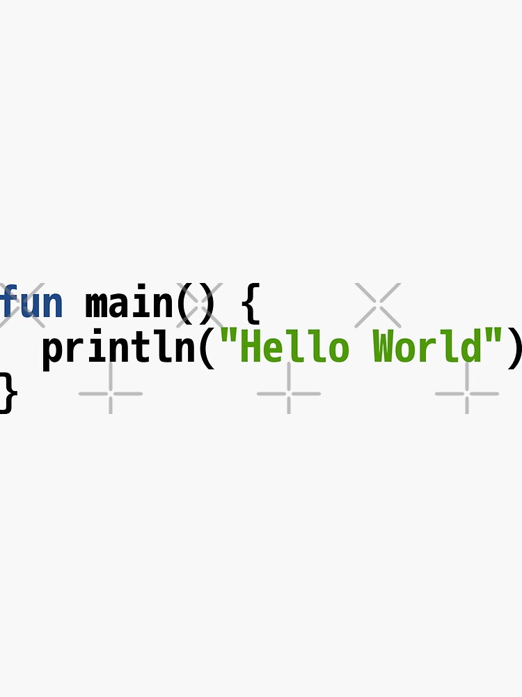 Hello World Kotlin Code - Light Syntax Scheme Coder Design by geeksta