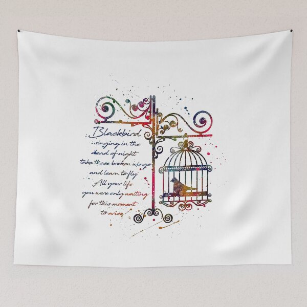 Item preview, Blackbird Singing In The Dead Of Night Hippie Colorful designed and sold by RaymondPurves.