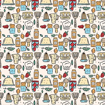 Artwork thumbnail, Kitchen Pattern by spaceopy