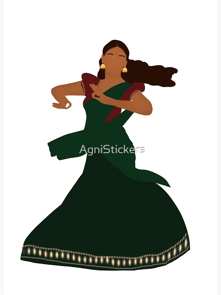 Buy Set of 3 Bharatanatyam Art Brown Girl Art Desi Prints South