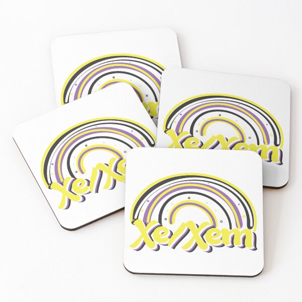 Item preview, Xe/Xem Nonbinary Pronouns Rainbow  designed and sold by PolyKinkyQueer.