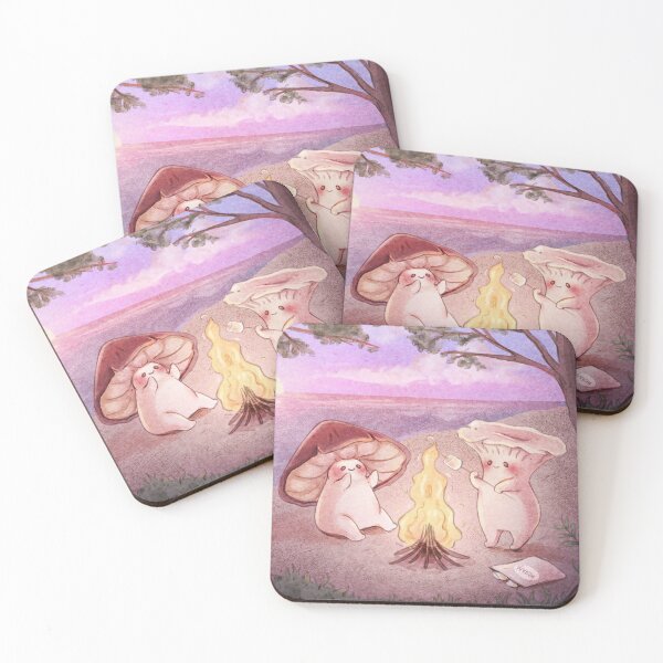 Item preview, Mushroom friends at sunset beach  designed and sold by Fairydrop.
