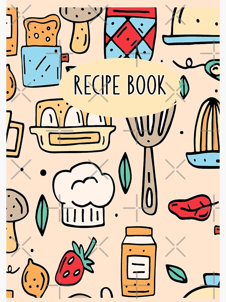 Recipe Book Blank Hardcover Journal for Sale by spaceopy