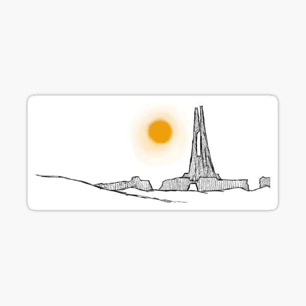 Ancient Fortress (high sunrise) Sticker