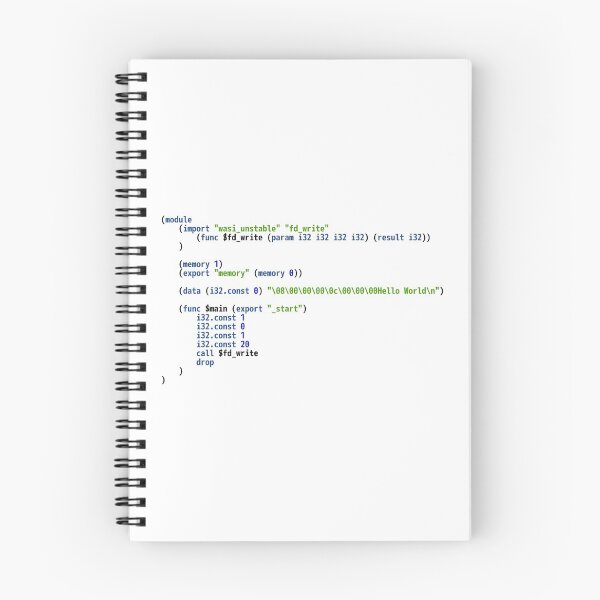 Item preview, Hello World WebAssembly Code - Light Syntax Scheme Coder Design designed and sold by geeksta.