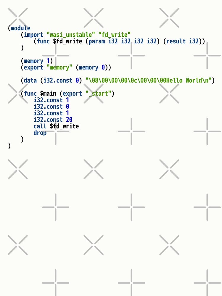 Thumbnail 6 of 6, Pullover Sweatshirt, Hello World WebAssembly Code - Light Syntax Scheme Coder Design designed and sold by geeksta.