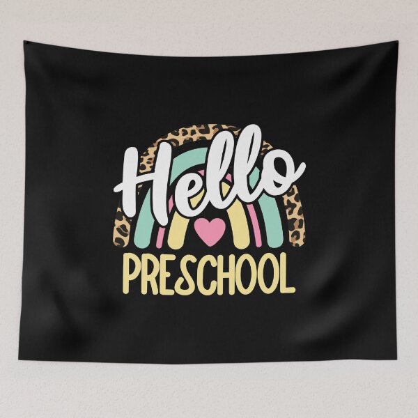 Item preview, Hello Preschool Leopard Rainbow Back to School Teacher designed and sold by AnyKitty.