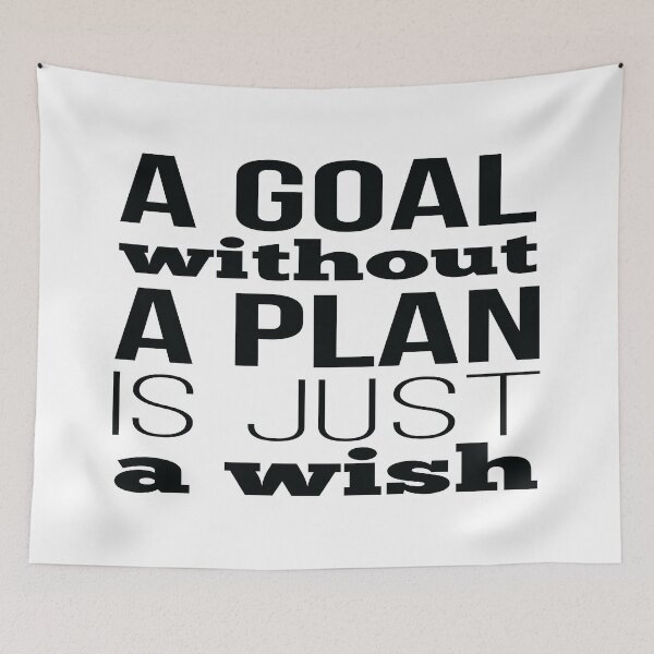 Item preview, A Goal Without A Plan Is Just A Wish designed and sold by FiveNiches.