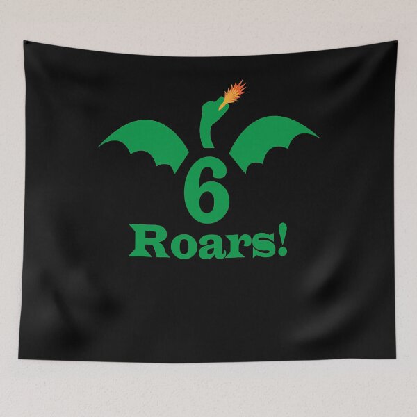 Item preview, 6 Roars! Happy 6th Birthday Dragon Celebration designed and sold by jerahmittles.