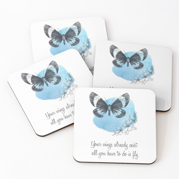 Item preview, Butterfly happy quote, motivational quote.  designed and sold by Zoef-Design.