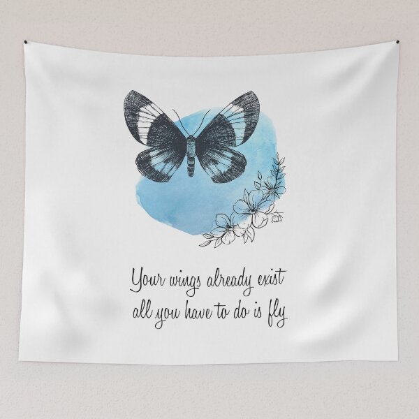 Item preview, Butterfly happy quote, motivational quote.  designed and sold by Zoef-Design.