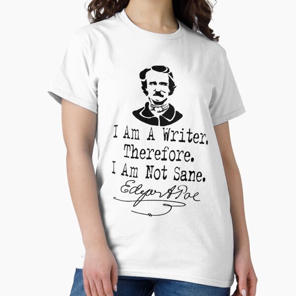 Vista previa del artículo con la obra «Soy un escritor, Edgar Allen Poe», diseñado y vendido por Jeditwins.