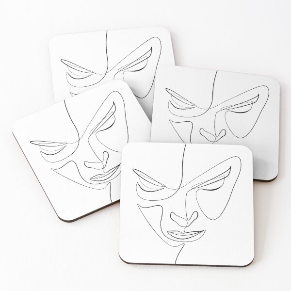 Item preview, "Looking Down" Abstract One Line Face designed and sold by Infinitenoon.