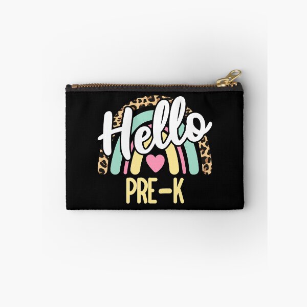 Item preview, Hello Pre-K Leopard Rainbow Back to School Teacher designed and sold by AnyKitty.