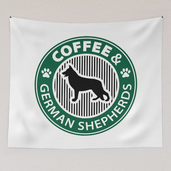 Item preview, Coffee and German Shepherds - Dog lovers - Dog mom - Dog dad designed and sold by martstudio.