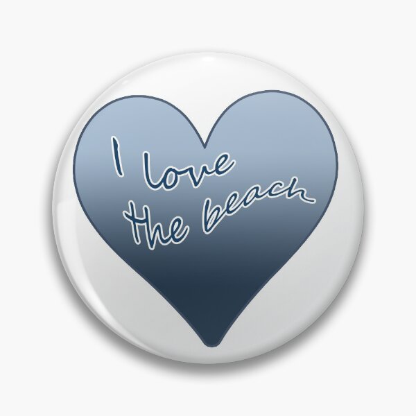 Item preview, I Love the Beach Blue Heart designed and sold by Beachy.