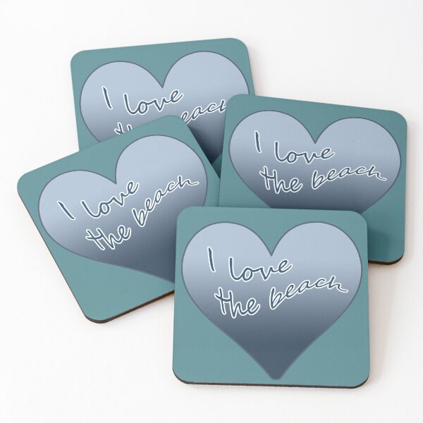 Item preview, I Love the Beach Blue Heart designed and sold by Beachy.