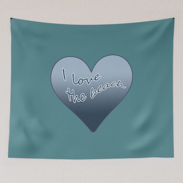 Item preview, I Love the Beach Blue Heart designed and sold by Beachy.