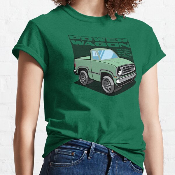 Green Dodge WDX Power Wagon Classic White T-Shirt