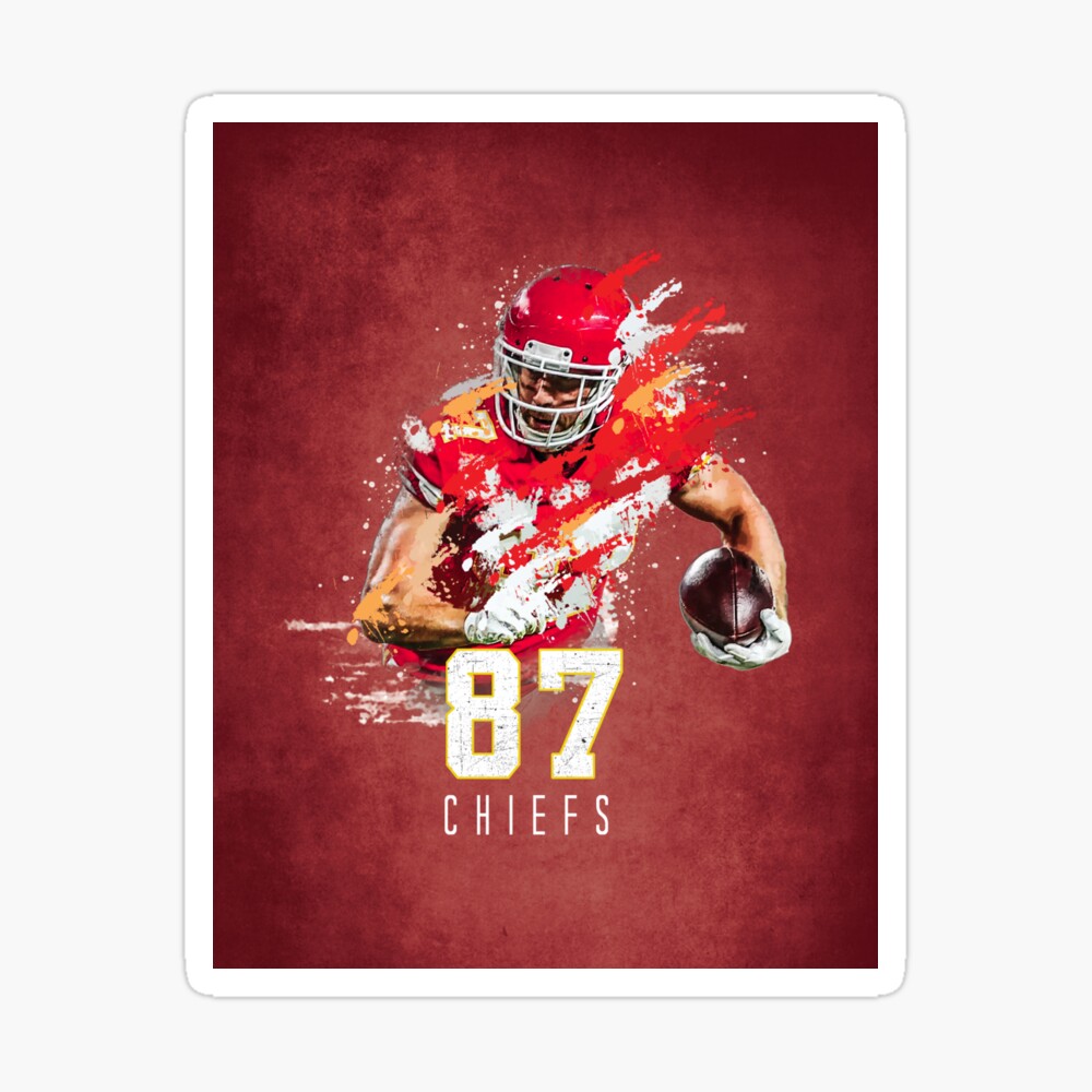 Travis Kelce Kansas City Chiefs Oil Art Beach Towel by Joe