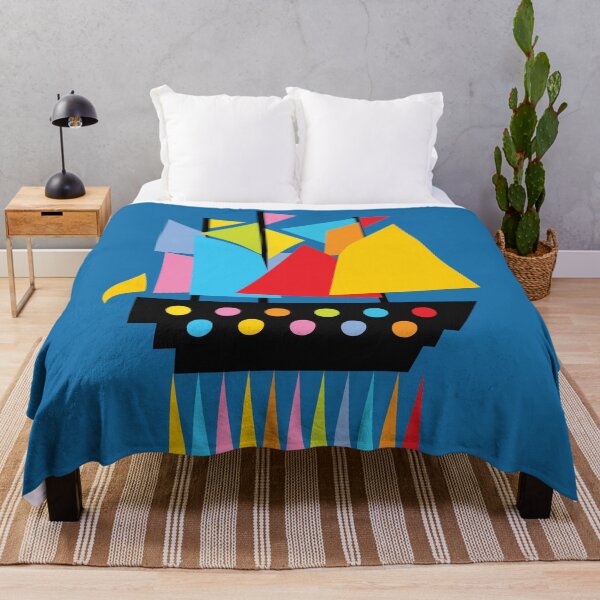 Item preview, Colorful Full-Rigged Pirate Ship Sailing Night designed and sold by Anna Lemos.