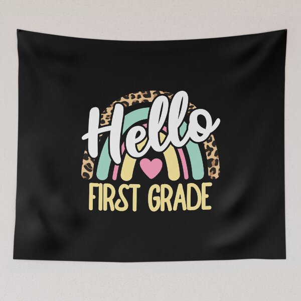 Item preview, Hello First Grade Leopard Rainbow Back to School Teacher designed and sold by AnyKitty.