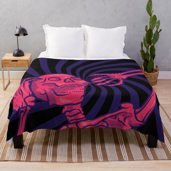 Item preview, dark skeleton on coo hypnotic background scary and spooky designed and sold by Half Mess.