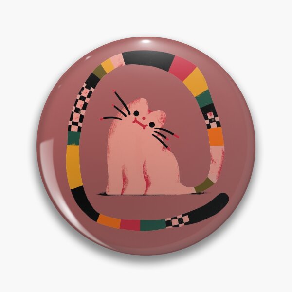 Item preview, Pink cat with colorful tail designed and sold by holaholamariela.