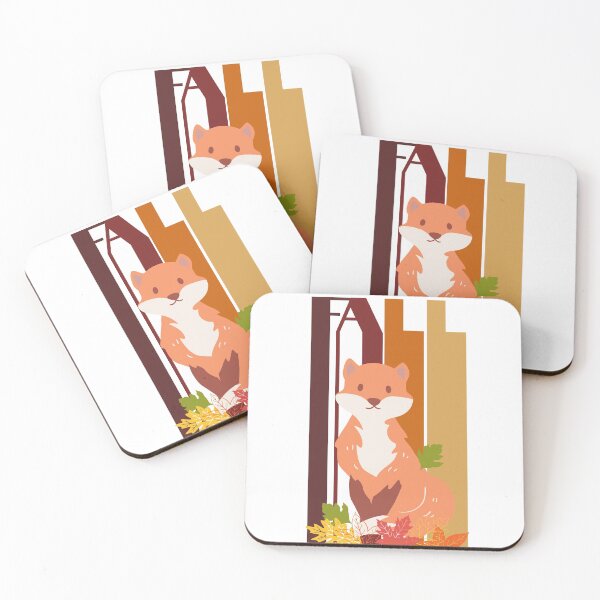 Item preview, Autumn Fall Fox With Leaves designed and sold by Designs By YL.