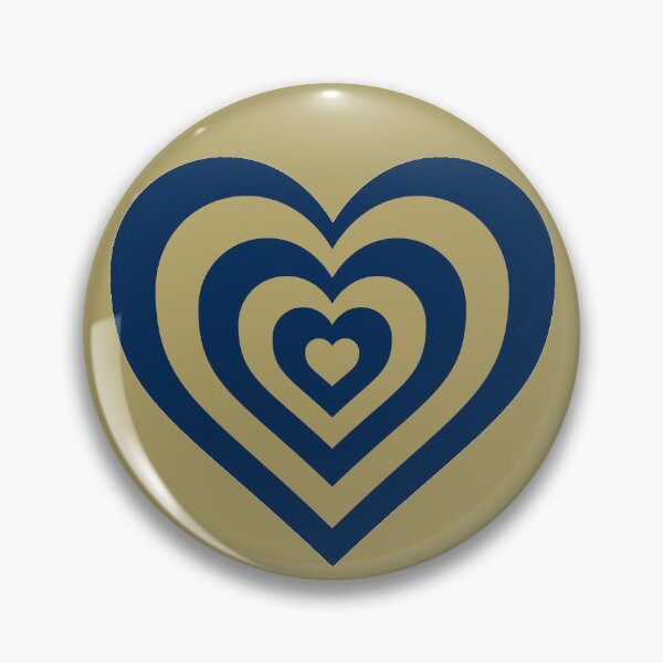 Item preview, Gold and Aggie Blue - Powerpuff Girls Retro Heart designed and sold by Liyanna Baloca.