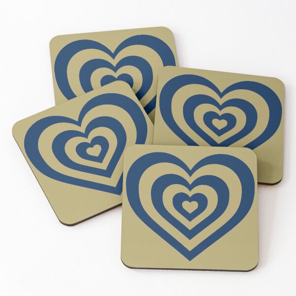 Item preview, Gold and Aggie Blue - Powerpuff Girls Retro Heart designed and sold by Liyanna Baloca.