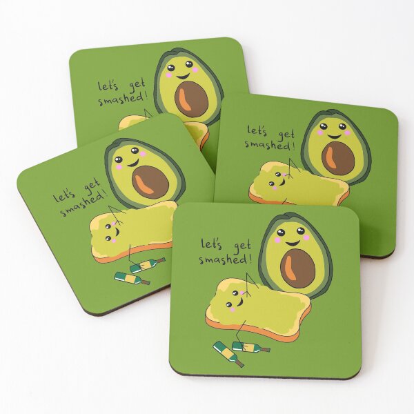 Item preview, Lets Get Smashed Funny Drunk Happy Birthday Avocado designed and sold by HotHibiscus.
