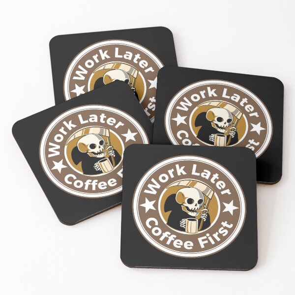 Item preview, Work Later Coffee First designed and sold by AllInCoffee.