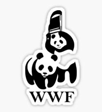 WWF Panda Parody Sticker