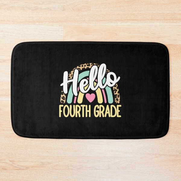 Item preview, Hello Fourth Grade Leopard Rainbow Back to School Teacher designed and sold by AnyKitty.