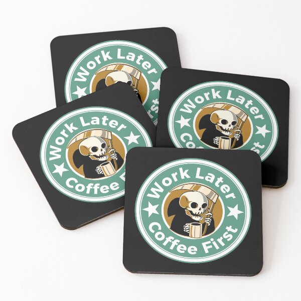 Item preview, Coffee First Work Later designed and sold by AllInCoffee.
