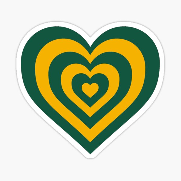 Item preview, Green and Gold - Powerpuff Girls Retro Heart designed and sold by Liyanna Baloca.