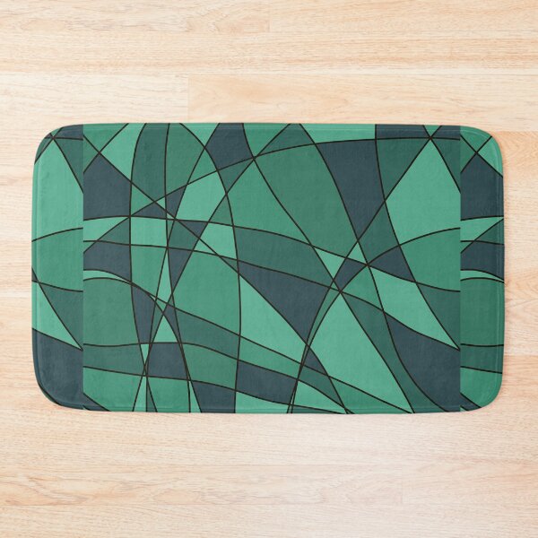 Item preview, Green Geometric Line Abstract Art Pattern Print Painting designed and sold by hopecope.