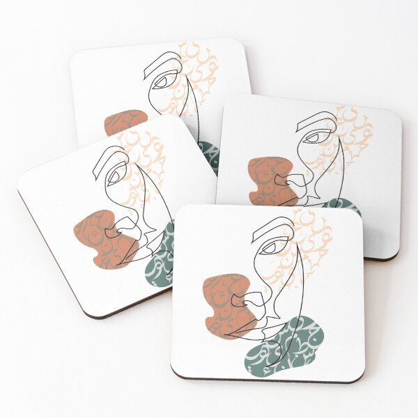 Item preview, One line face art with arabic calligraphy designed and sold by Julia-dsgn.