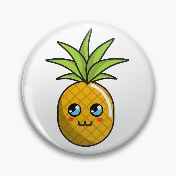 Item preview, Kawaii Happy Smiling Pineapple Fruit designed and sold by NoImNotBecka.