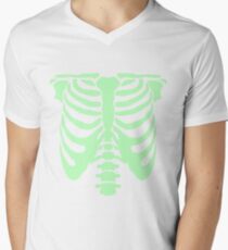 Luminious Skeleton Men's V-Neck T-Shirt