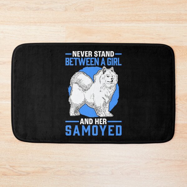 Item preview, Girl with Samoyed Sled Dog Samoyed Spitz designed and sold by madgrfx.