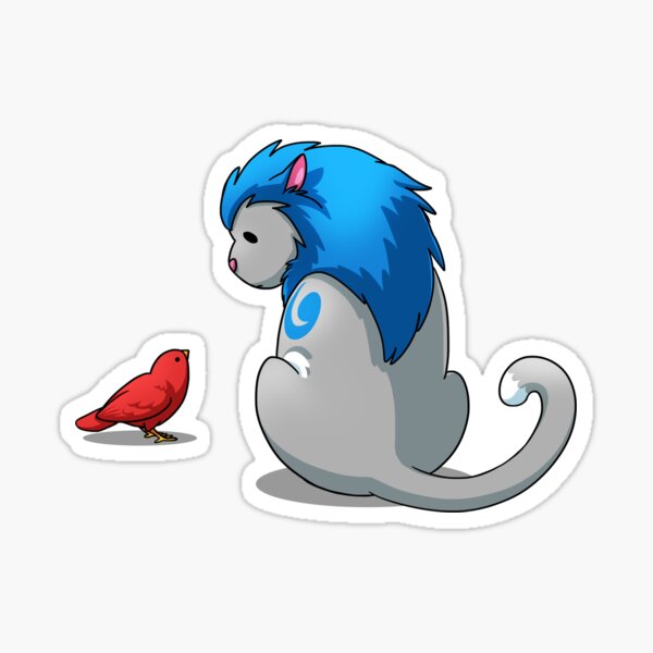 Derpkitty & bird Sticker