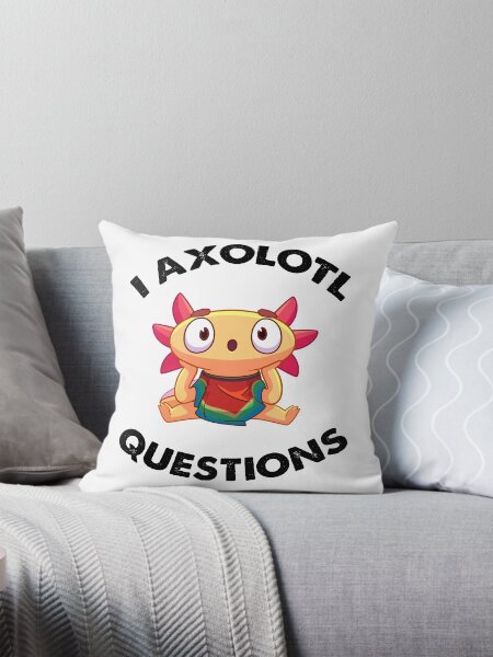 Vista previa del artículo con la obra «Preguntas sobre Axolotl», diseñado y vendido por Masaw.
