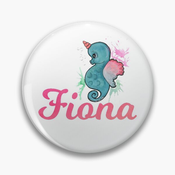 Item preview, Fiona girls name with vintage seahorse designed and sold by ComicKitsch.