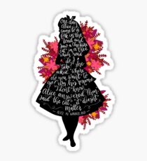 Alice in Wonderland Quote Sticker