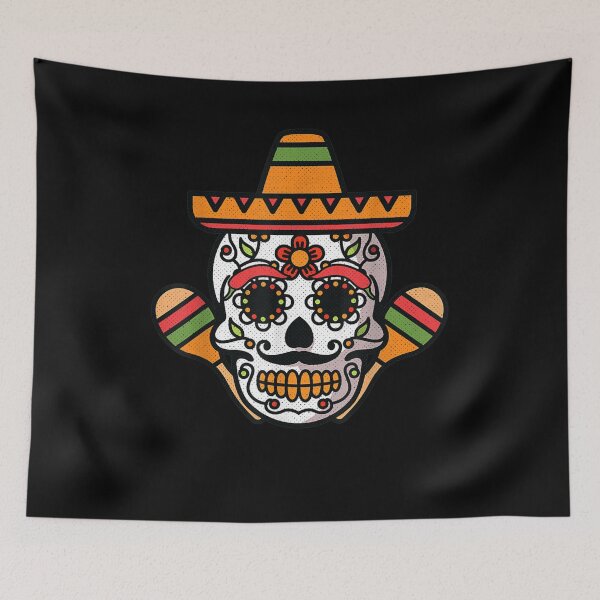 Item preview, Sugar Skull Cinco De Mayo Party Cool Sombrero Mexican Fiesta designed and sold by robinxam.