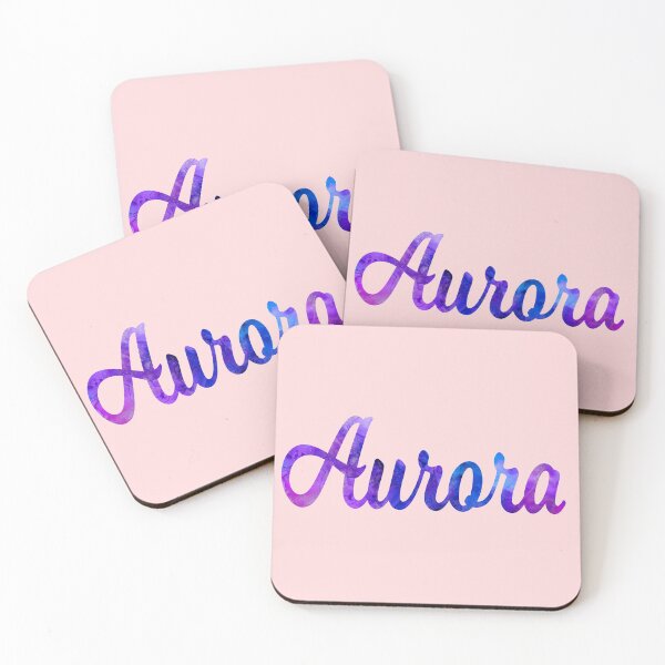 Item preview, Aurora girls name pretty multi-color design designed and sold by ComicKitsch.